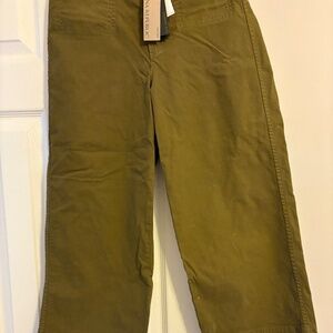 OLIVE GREEN GAUCHOS - Banana Republic.  4 petite.
